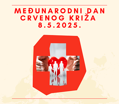 Red and Beige World Red Cross Day Social Media Graphic